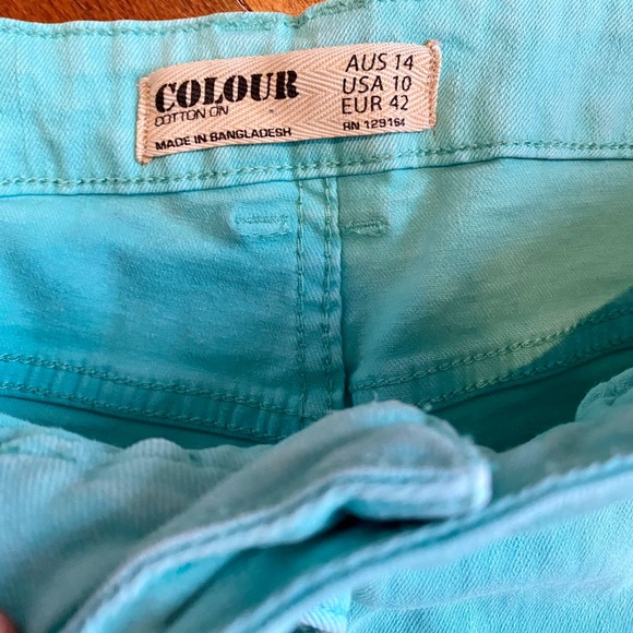 Cotton On Jeans- turquoise/mint colour (size 10) - Picture 4 of 4